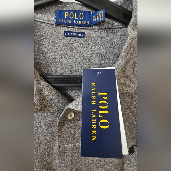 Polo Ralph Lauren Classic Fit Polo Shirt Heather Grey Men's Size Medium - Picture 14 of 15